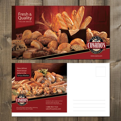 Mailing Postcard to Attract New Customers- Bread Manufacturer & Distributor