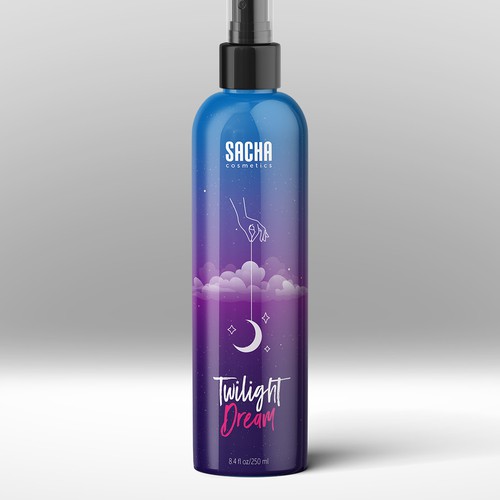 Perfume spray label design