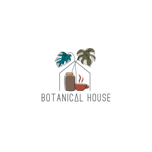 Boho style logo design for coffee house