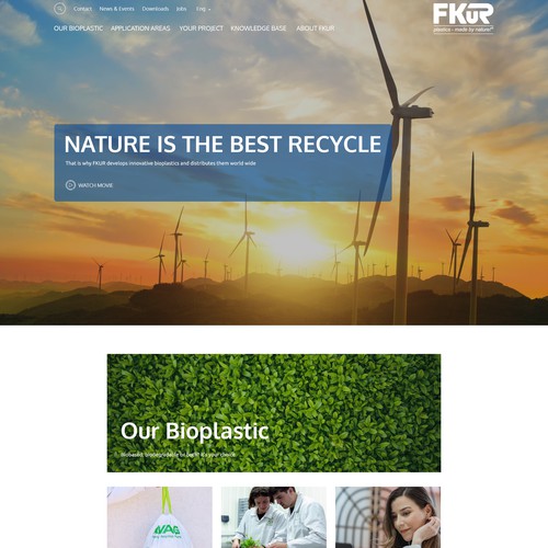 Website redesign for a leading bioplastic specialist (based on Figma UX prototype / guaranteed $3'000)
