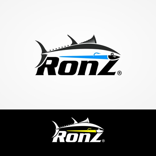 Ronz Lures Peformance soft plastic bait logo. 