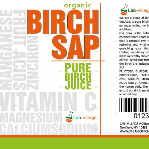 LAB + village needs a new product label