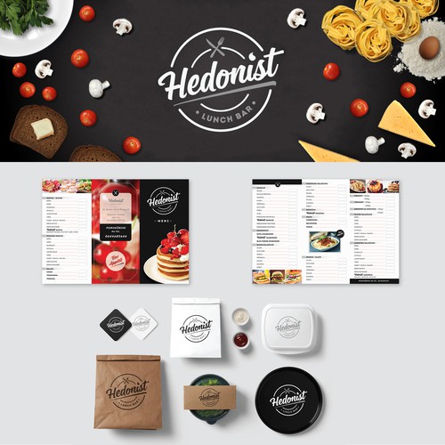 Visual Brand Identity for Hedonist Lunch Bar