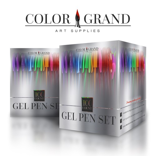 High end metallic  gel pen set