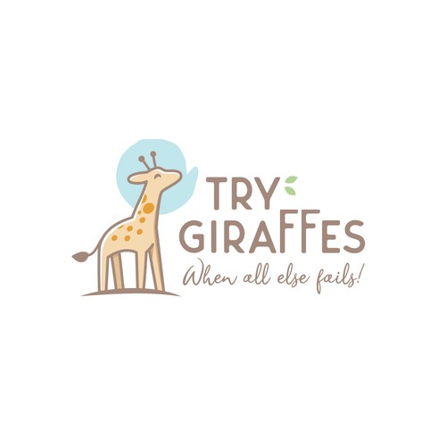 Giraffe mascot logo 