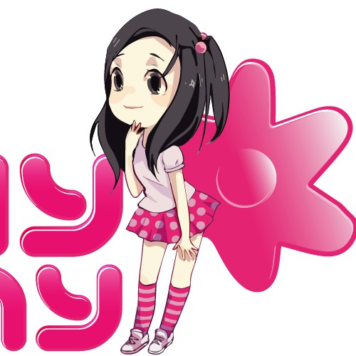 Cute kawaii style logo for cosplay business