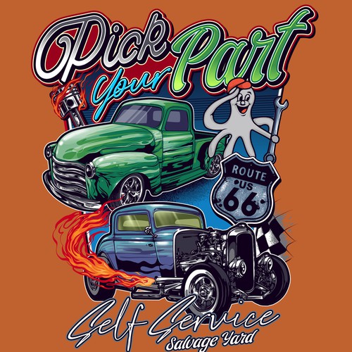 automotive tshirt design, car design, retro automotive