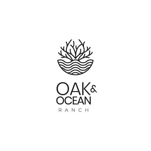 Logo design for "OAK & OCEAN RANCH"