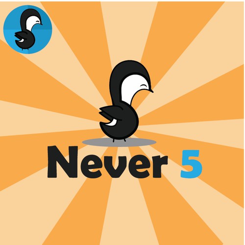 Fun Penguin logo for Never 5