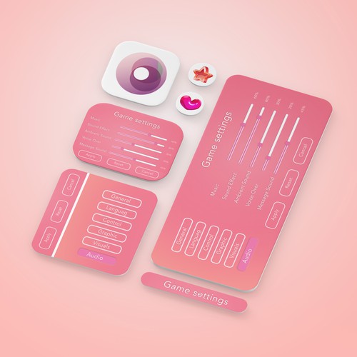 settings UI Design for Mobile Application
