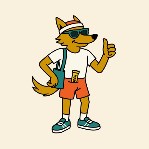 A mascot design illustration for a snack bar product
