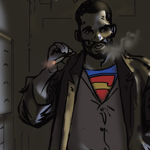 Create a Superhero graphic novel cover for a dramatic novel