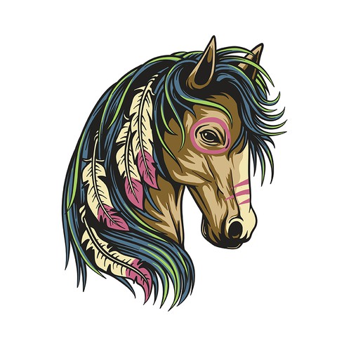 Unique Southwestern Horse T-Shirt