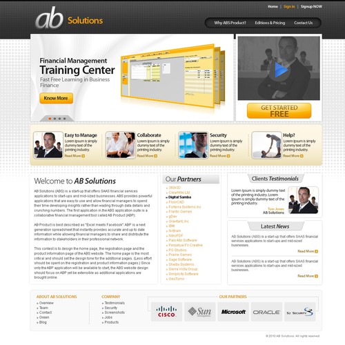 Design website for "Excel Meets Facebook" web application