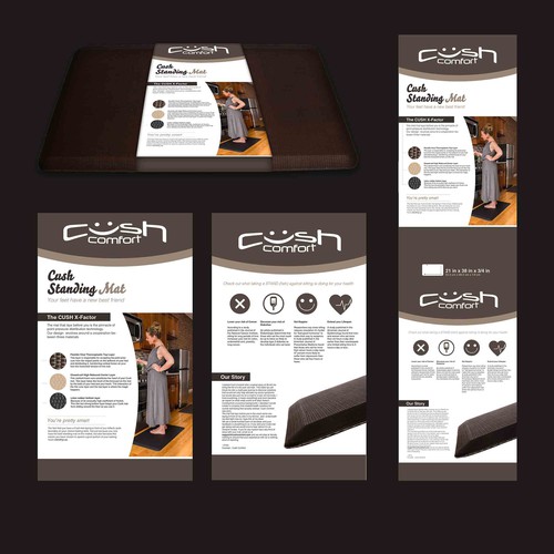 Packaging design for Cush Standing Mat