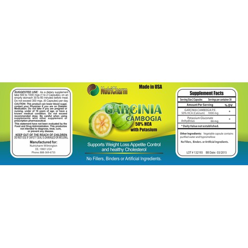 New product label wanted for Nutricharm