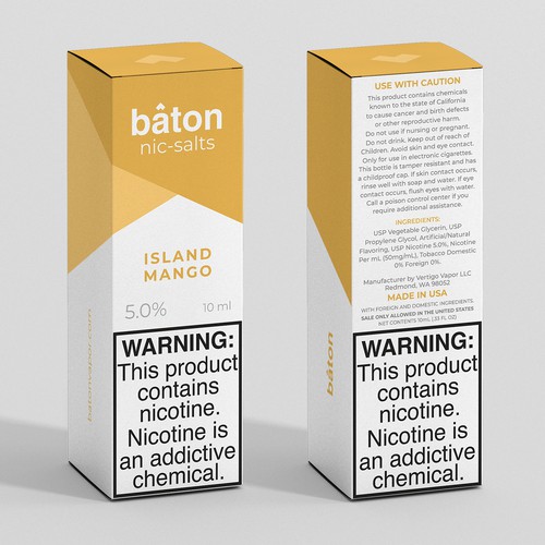 Packaging design for Baton Vapor