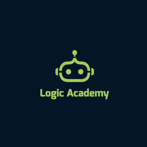 Logo design for Logic Academy that provides after-school and holiday courses to young people interested in programming and robotics. 