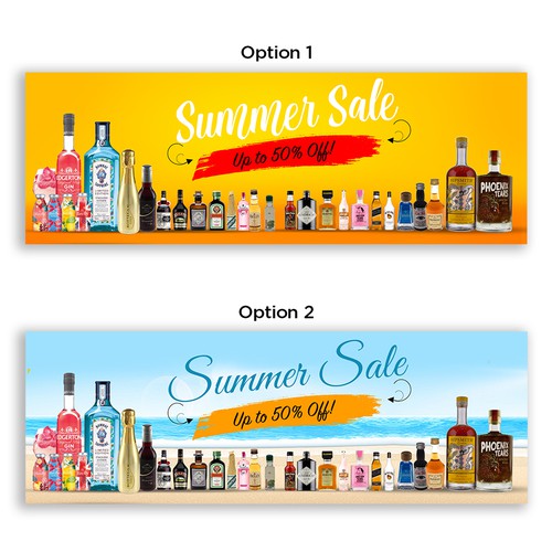 Home page banner for summer sale