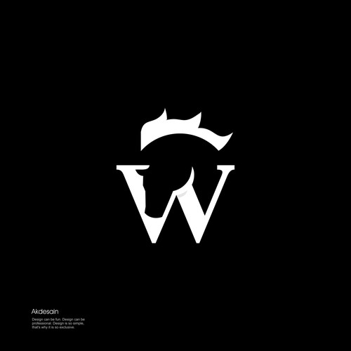 letter w + horse