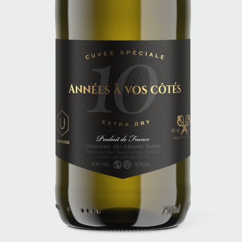Anniversary Champagne Label Design, France