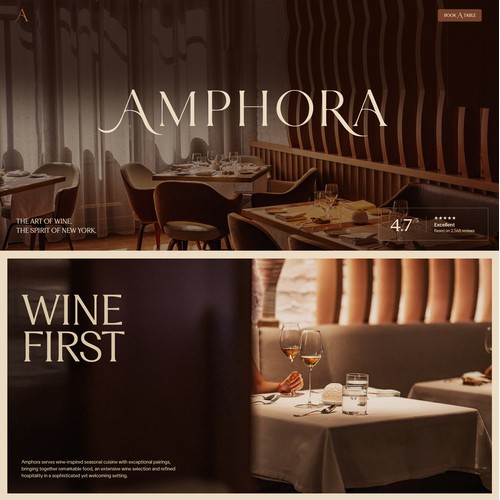 Amphora restaurant website