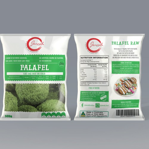 Packaging design for frozen food