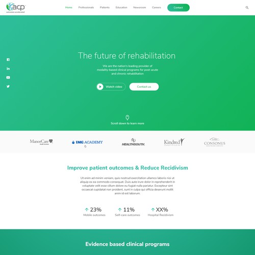 Modern website