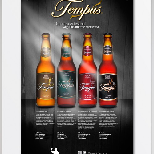 Poster promocional de Cerveza Artesanal Mexicana/Creative Pomotional poster for mexican Microbrewery