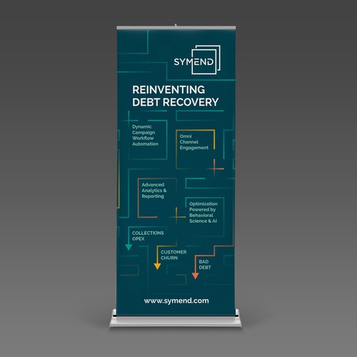 Trade show banner for Symend