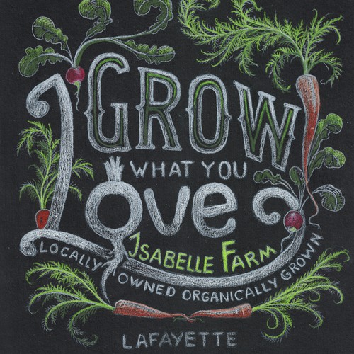 Lettering design for organic produce farm