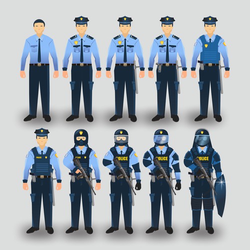 Police Rank Illustration