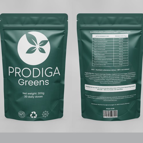 Prodiga Greens Tea Package