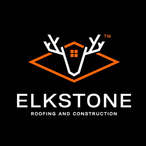 Elkstone Roofing and Construction Logo Design