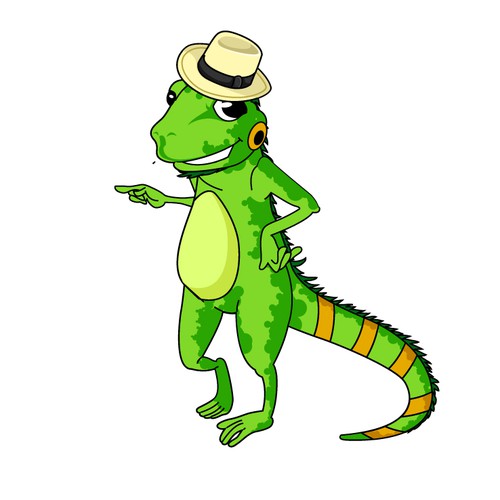 a cartoon character of alligator