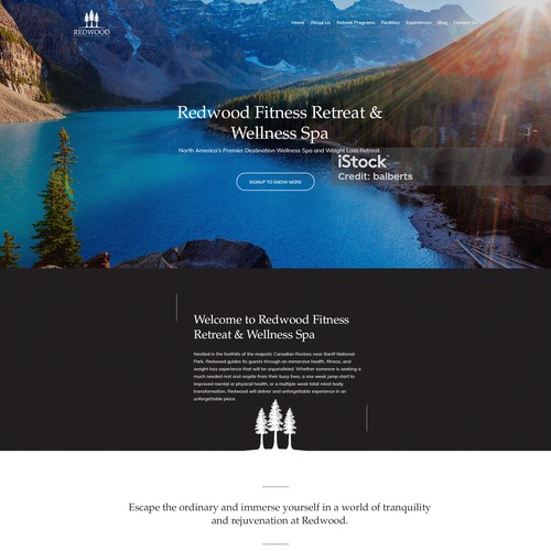 Website for Redwood Fitness Retreat