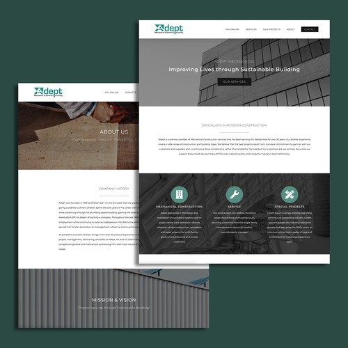 Adept Construction Website