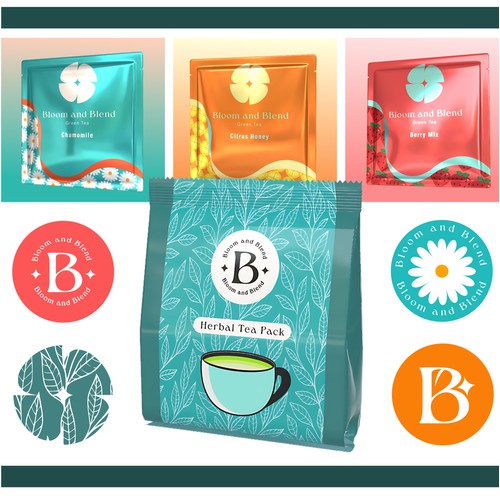 Packaging Design for Bloom and Blend Green Tea