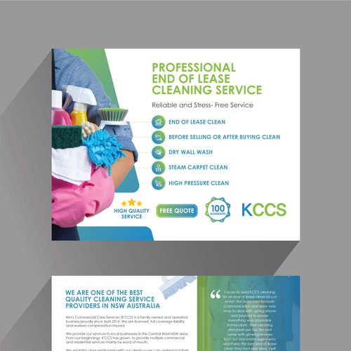 KCCS Cleaning Service Flyer Design 