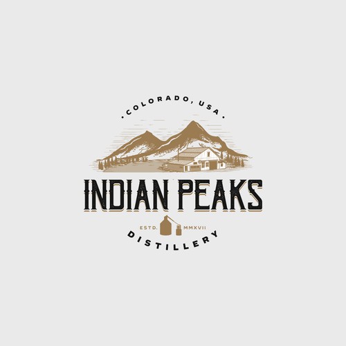 Logo Design for Indian Peaks Distillery