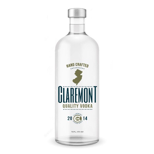 Create the label for Claremont Vodka