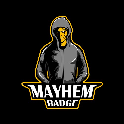 Hoodie Human Robot // Mayhem Badge