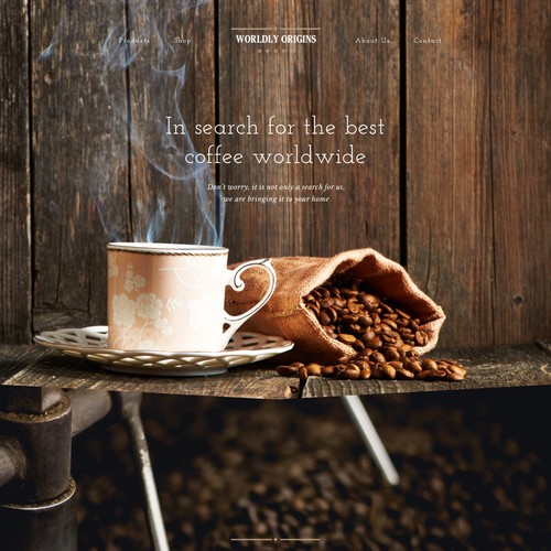 Premium Coffee E-Commerce Home Page