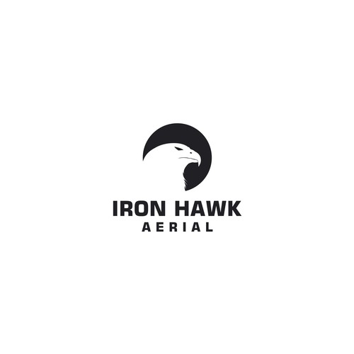 Masculine logo for Iron Hawk Aerial