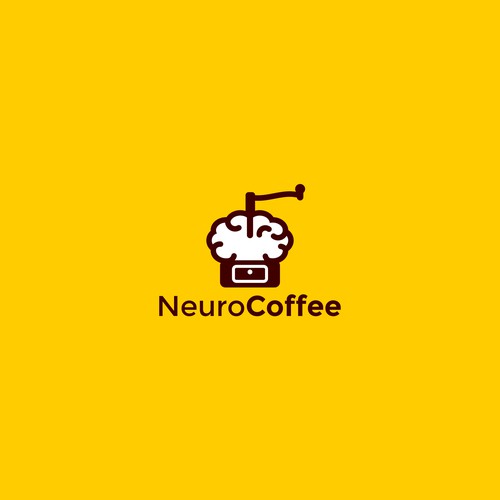 Neuro coffe concept logo