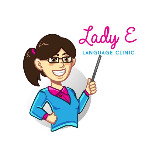 Logo design for Lady E - Language Clinic