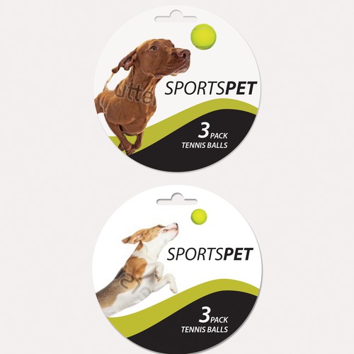 Tennis Balls toy for dogs label