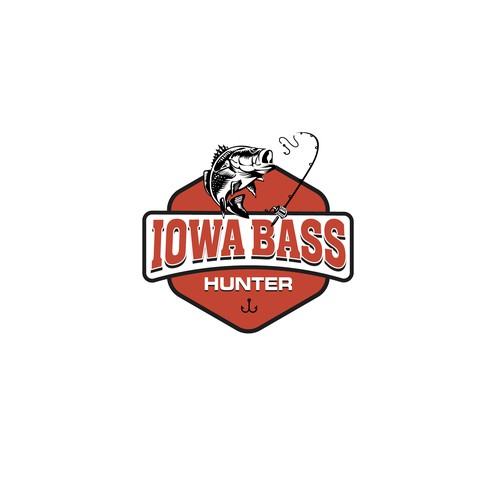 Iowa Bass Hunter logo design!