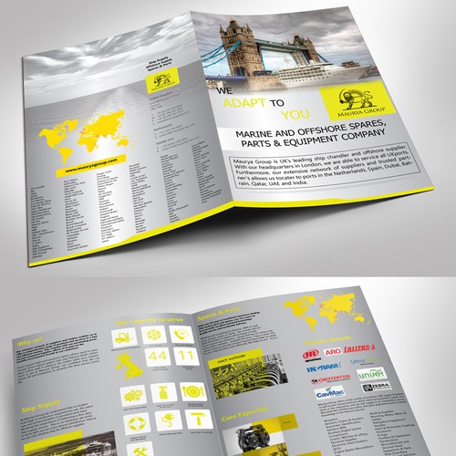 4 Page Brochure for Oil & Gas & Marine.