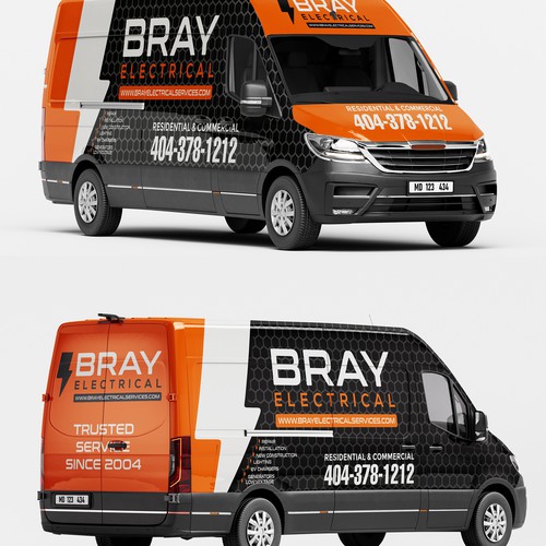 electric van wrap design